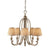 Feiss Abbey 5 Light Silver Sand Shade Chandelier