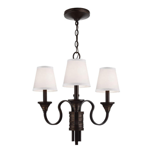  Feiss Arbor Creek 3 Light Weathered Brass Chandelier FE/ARBOR CREEK3