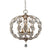 Feiss Leila 3 Light Burnished Silver Crystal Chandelier