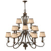 Hinkley Plymouth 15 Light Amber Old Bronze Chandelier HK/PLYMOUTH9