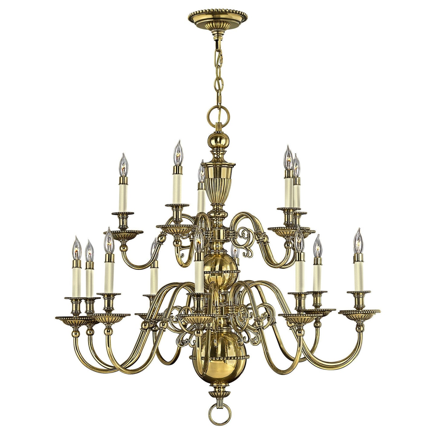 Hinkley Cambridge 15 Light Burnished Brass Chandelier HK/CAMBRIDGE15