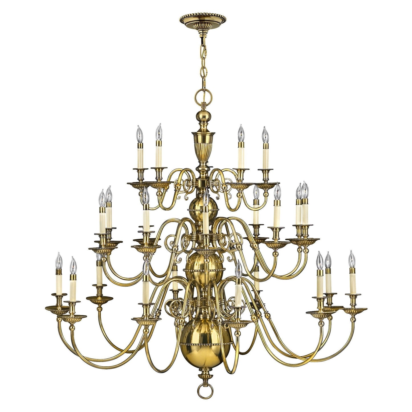 Hinkley Cambridge 25 Light Burnished Brass Chandelier HK/CAMBRIDGE25