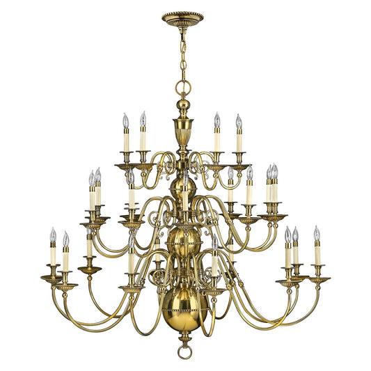 Hinkley Cambridge 25 Light Burnished Brass Chandelier HK/CAMBRIDGE25