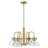 Hinkley Congress 4 Light Clear Glass Brushed Caramel Chandelier HK/CONGRES4/A BC