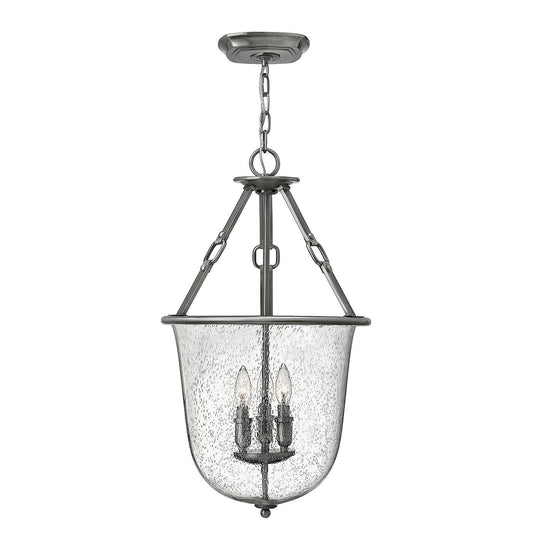 Hinkley Dakota 3 Light Polished Antique Nickel Chandelier HK/DAKOTA/P