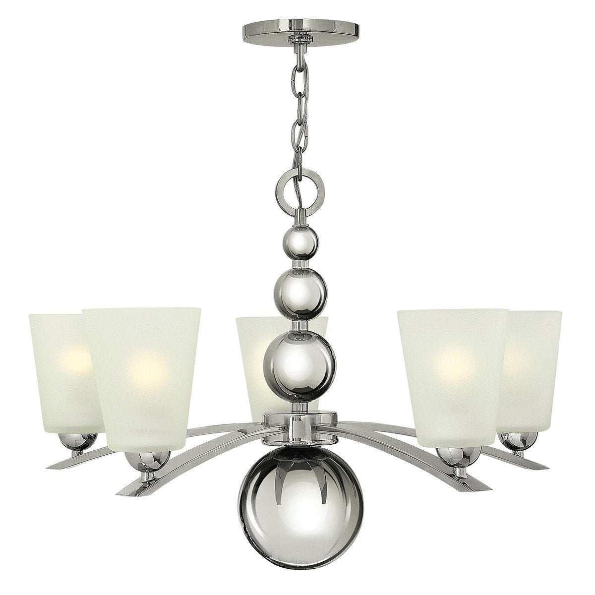 Hinkley Zelda 5 Light Polished Nickel Chandelier HK/ZELDA5 PN