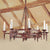 Impex Baronial 8 Light Iron Chandelier in Aged Metal