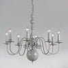 Impex Bologna 8 Light Flemish Grey Candle Chandelier PG05579/08/GRY