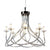 Impex Borosi 8 Light Chrome Silver Candle Chandelier