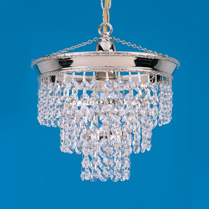 Impex Brunswick 1 Light Nickel Lead Crystal Chandelier ST03072/20/01/N