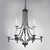 Impex Canterbury 9 Light Black Metal Candle Chandelier