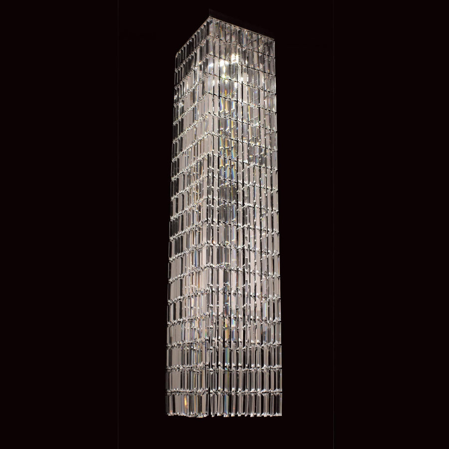 Impex Crystal Art 4 Light LED Square Crystal Chandelier ST005045/SQ/CH