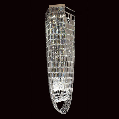 Impex Crystal Art 6 Light LED Hex Crystal Chandelier ST005046/HEX/CH