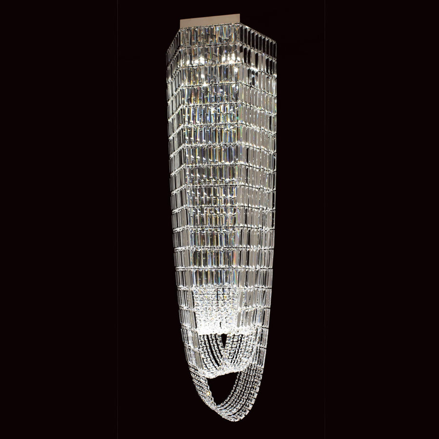Impex Crystal Art 6 Light LED Hex Crystal Chandelier ST005046/HEX/CH