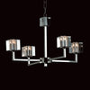 Impex Cube 4 Light Nickel Optical Glass Chandelier STH06040/04/N