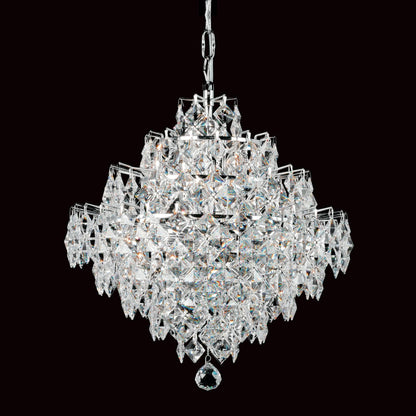 Impex Diamond 12 Light Chrome Lead Crystal Chandelier CE01081/12/CH