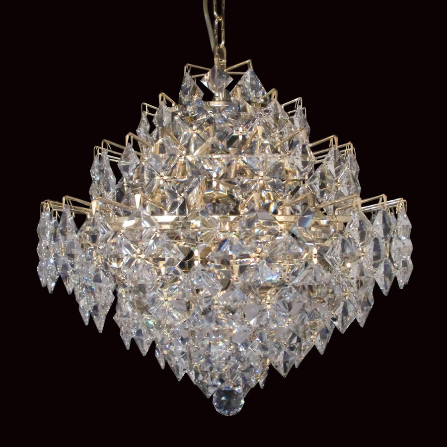 Impex Diamond 12 Light Gold Lead Crystal Chandelier CE01081/12/G