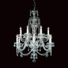 Impex Dolni 12 Light Crystal Nickel Candle Chandelier CB46028/12/N