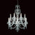 Impex Dolni 12 Light Crystal Nickel Candle Chandelier