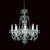 Impex Dolni 8 Light Crystal Nickel Candle Chandelier