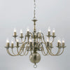 Impex Flemish 18 Light Antique Brass Candle Chandelier BF00350/12+6/AB