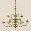 Impex Flemish 9 Light Candle Antique Brass Chandelier BF00350/6+3/AB