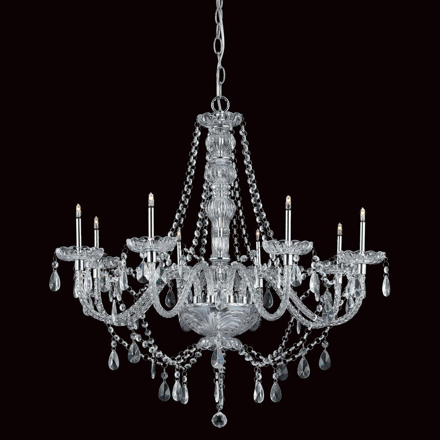 Impex Imperia 8 Light Chrome Candle Crystal Chandelier CFH011021/08/CH