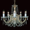 Impex Marie Therese 5 Light Gold Crystal Chandelier 