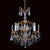 Impex Montmartre 4 Light French Gold Crystal Chandelier