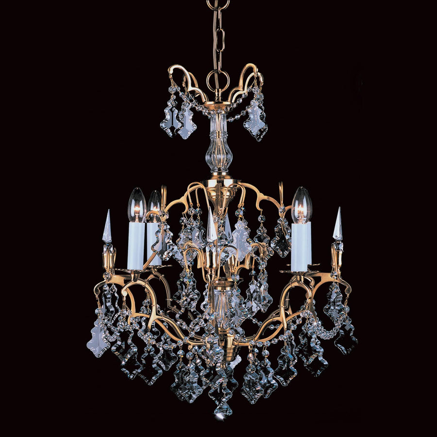 Impex Montmartre 4 Light French Gold Crystal Chandelier
