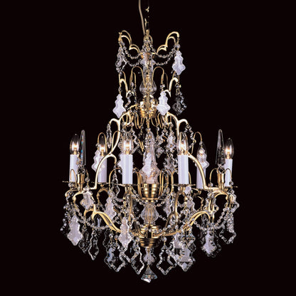 Impex Montmartre 7 Light French Gold Crystal Chandelier CP00669/6+1/FG