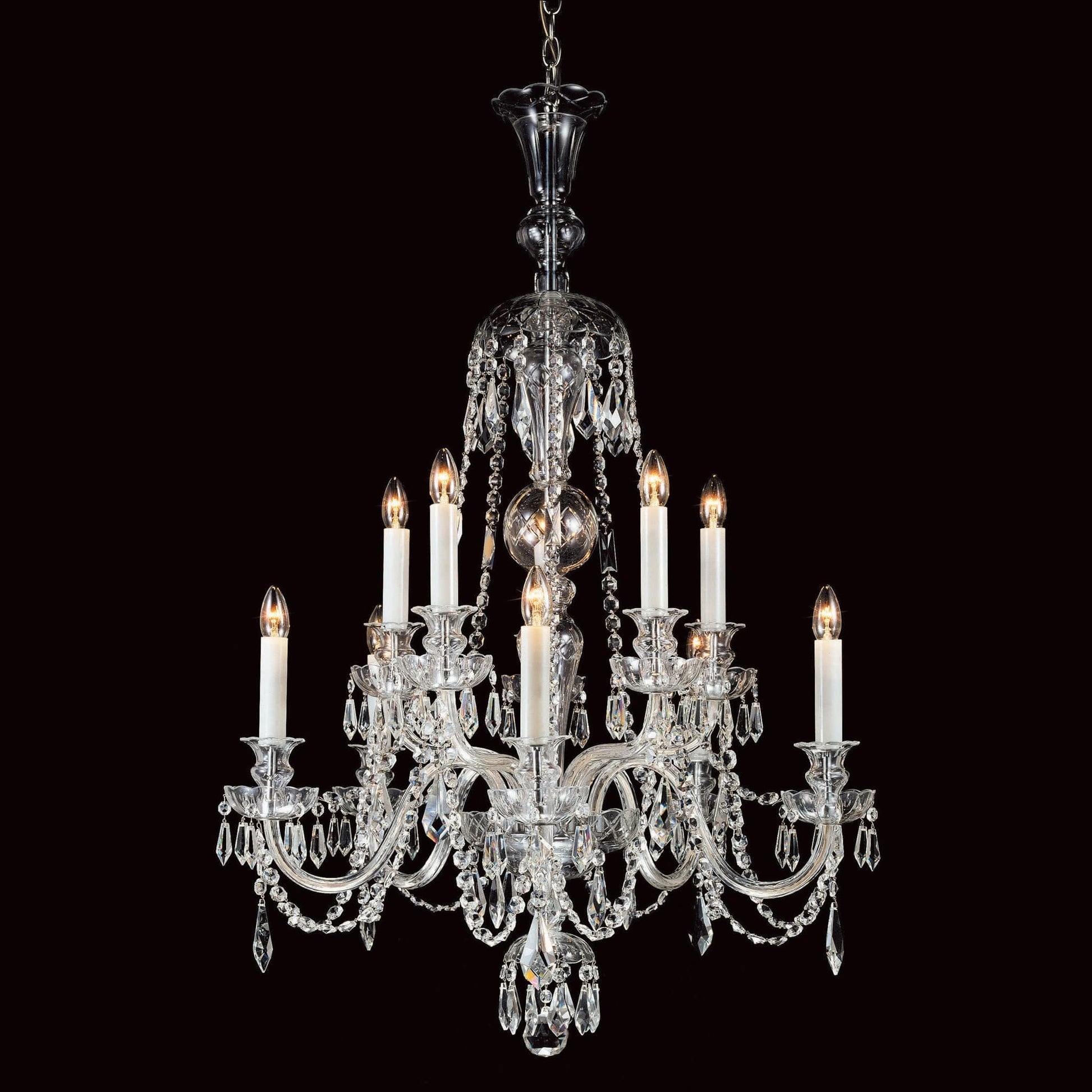 Impex Most 10 Light Georgian Lead Crystal Chandelier CB125251/10