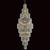 Impex New York 24 Light Gold Icicle Crystal Chandelier