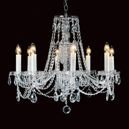 Impex Opava 8 Light Strass Crystal Georgian Chandelier CB125852/08