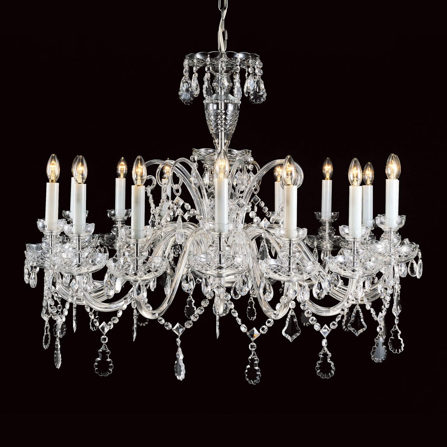 Impex Trutnov 16 Light Georgian Lead Crystal Chandelier CB125913/16