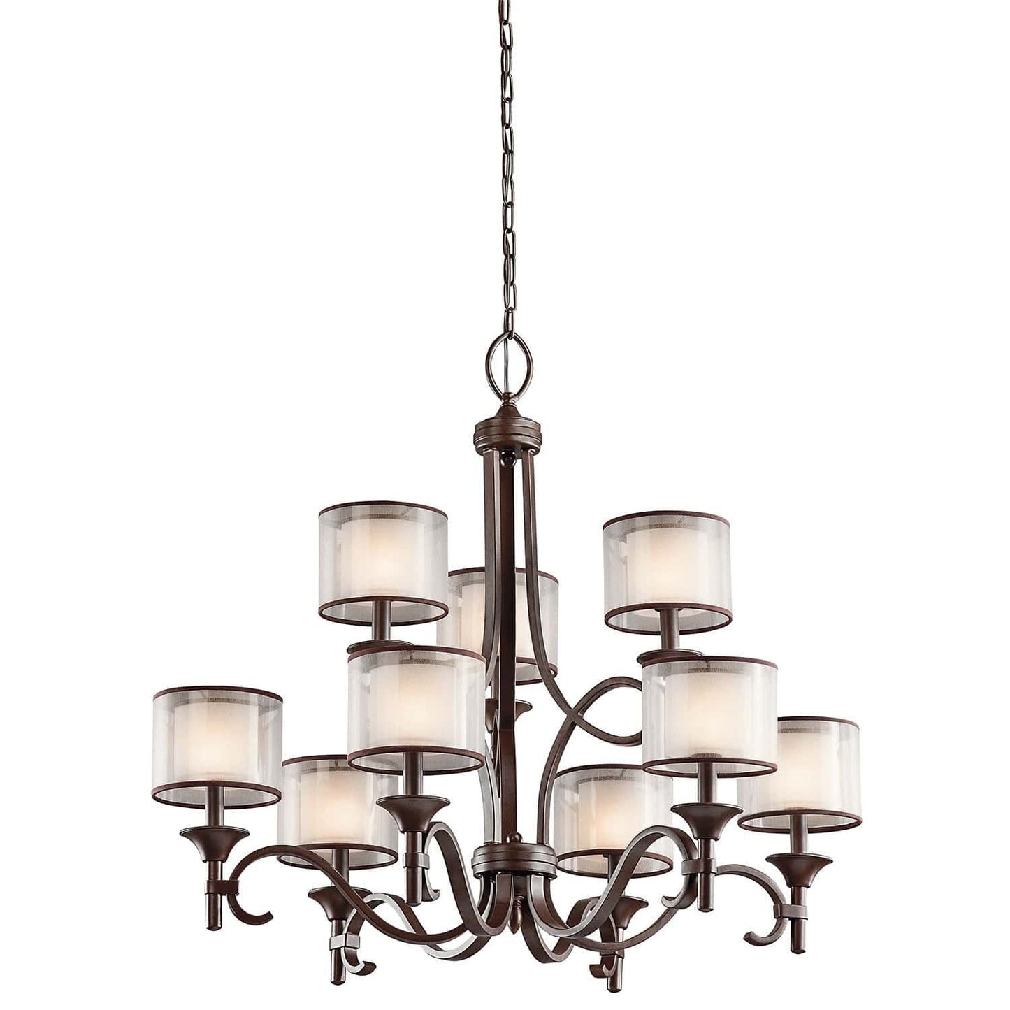 Kichler Lacey 9 Light Bronze Opal Glass Chandelier KL/LACEY9 MB