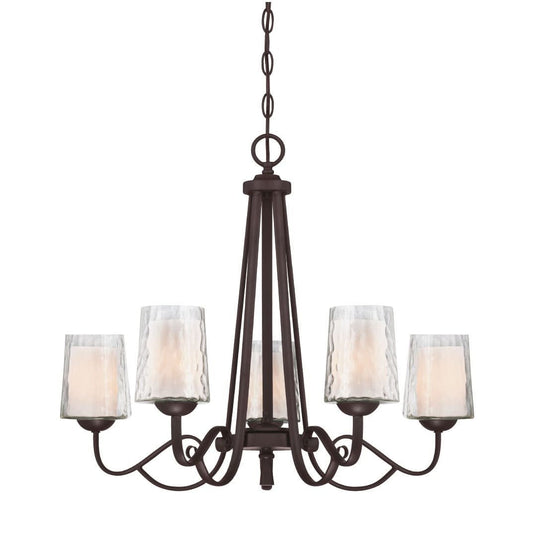 Quoizel Adonis 5 Light Dark Cherry Opal Chandelier QZ/ADONIS5