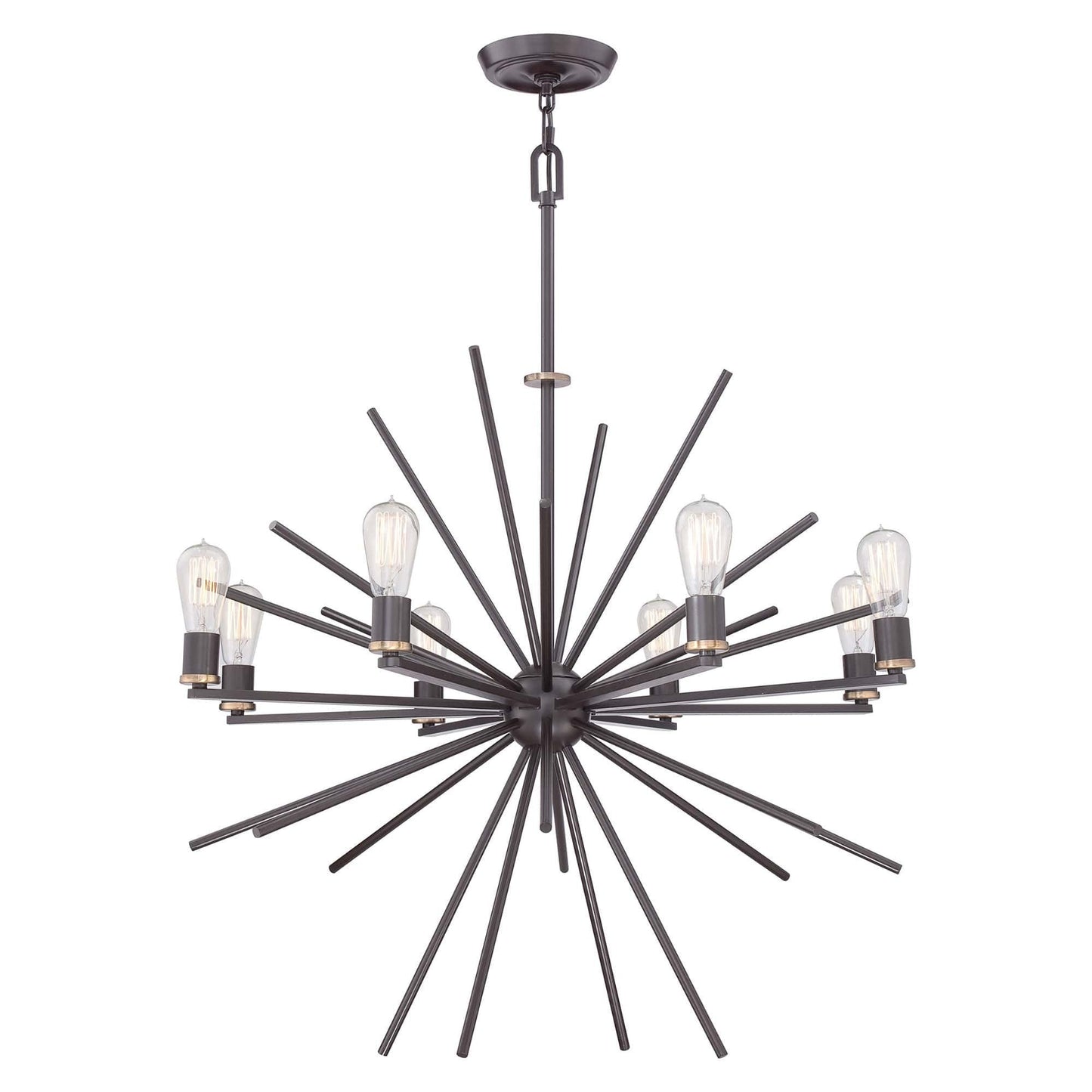 Quoizel Carnegie 8 Light Bronze Industrial Chandelier QZ/CARNEGIE8