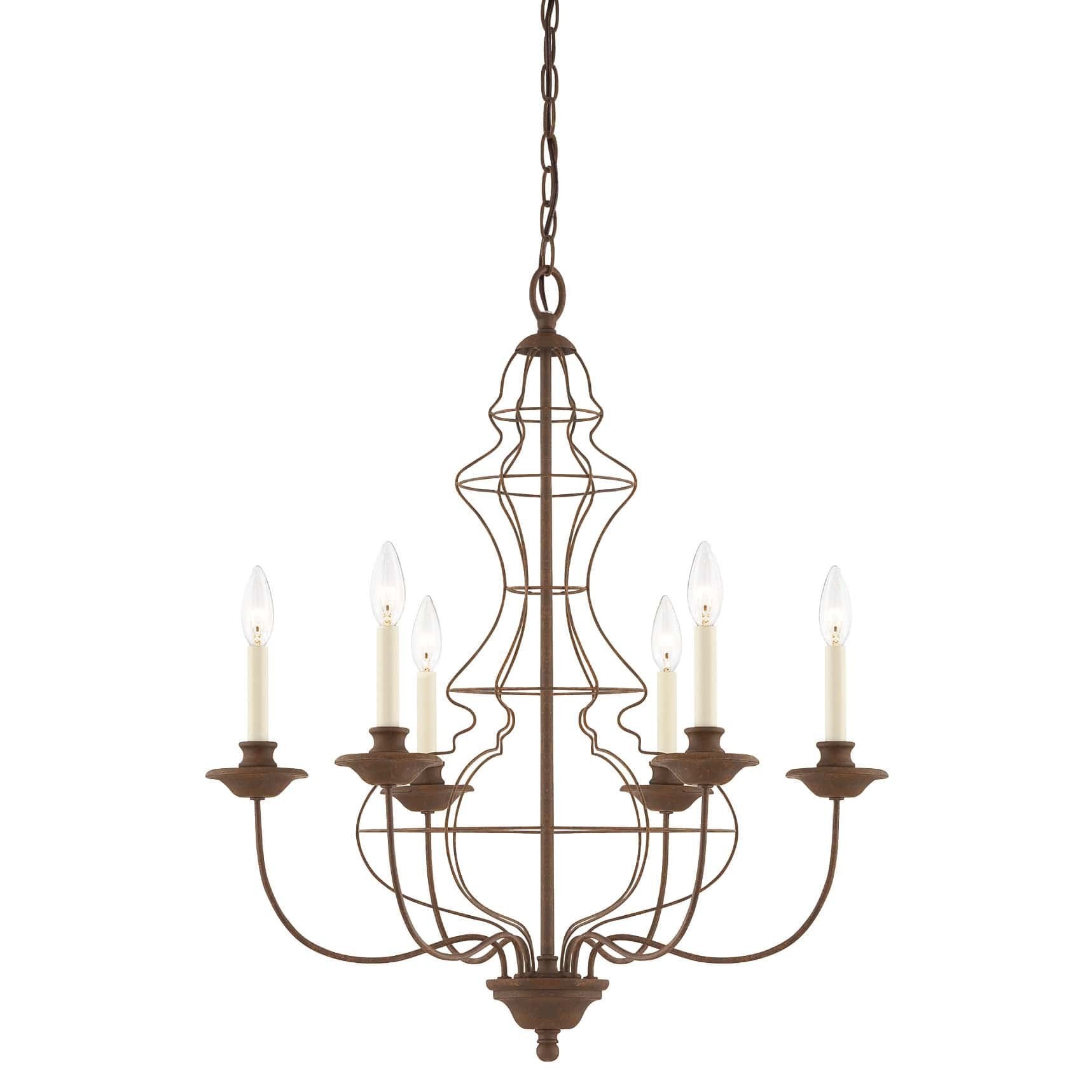 Quoizel Laila 6 Light Rustic Antique Bronze Chandelier QZ/LAILA6