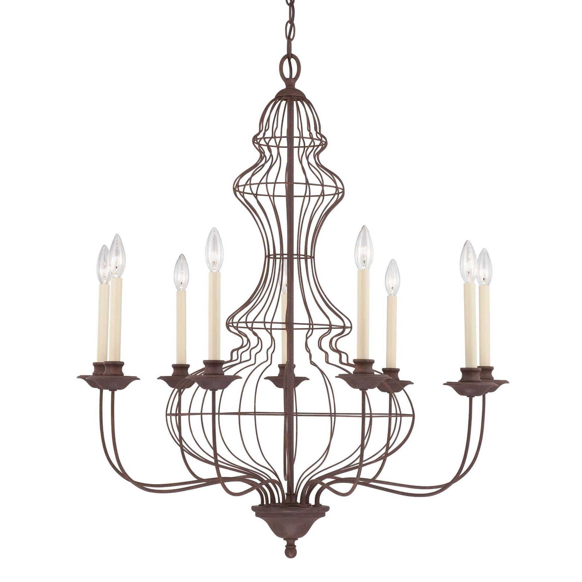 Quoizel Laila 9 Light Rustic Antique Bronze Chandelier QZ/LAILA9