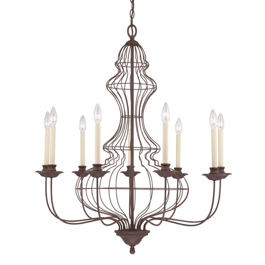 Quoizel Laila 9 Light Rustic Antique Bronze Chandelier QZ/LAILA9