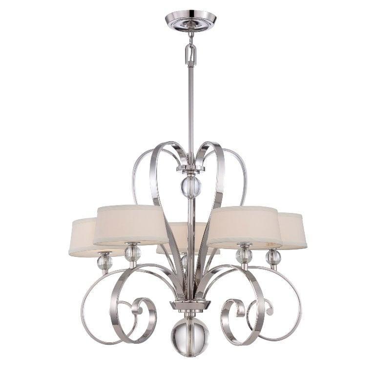 Quoizel Madison Manor 5 Light Silver Chandelier QZ/MADISONM5 IS