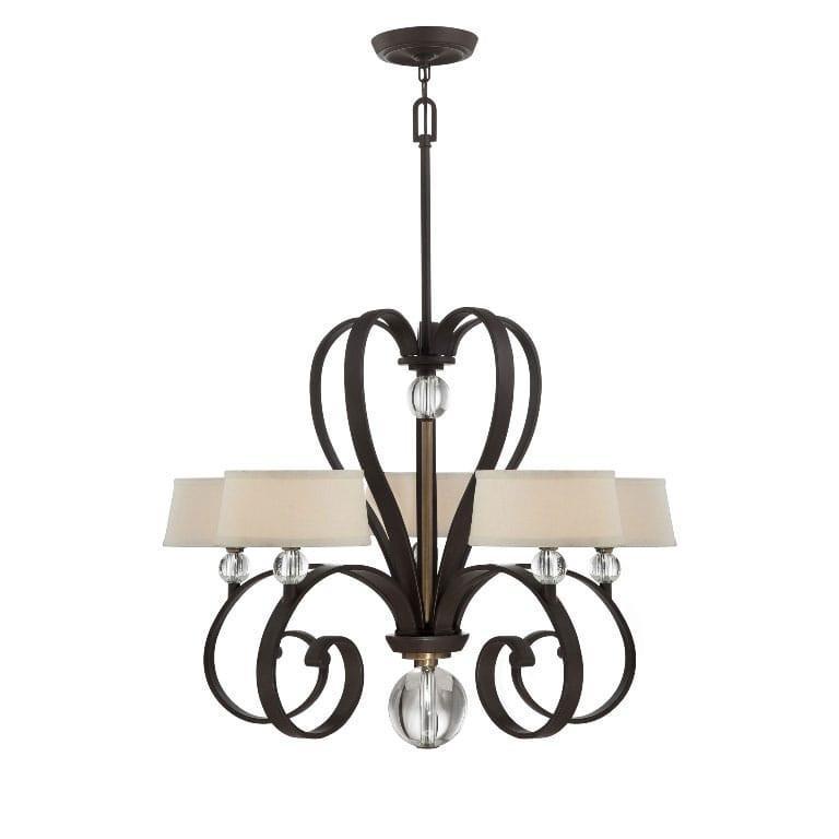 Quoizel Madison Manor 5 Light Western Bronze Chandelier QZ/MADISONM5 WT