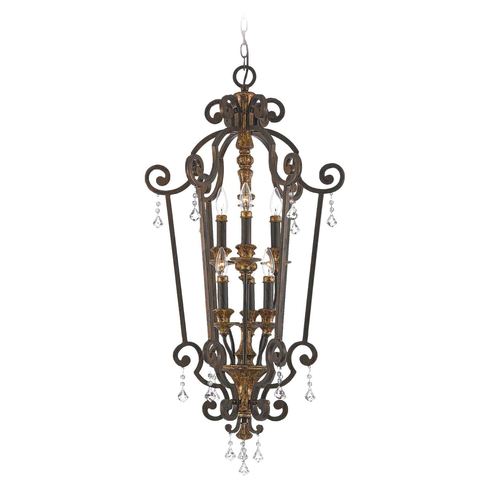 Quoizel Marquette 6 Light Heirloom Lantern Chandelier QZ/MARQUETTE6/B