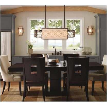 Feiss Remy 4 light Chandelier Heritage Bronze & Parisienne Gold