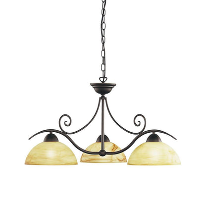 Wofi Lacchino 3 Light Brown Cream Terracotta Chandelier 5128.03.09.0000